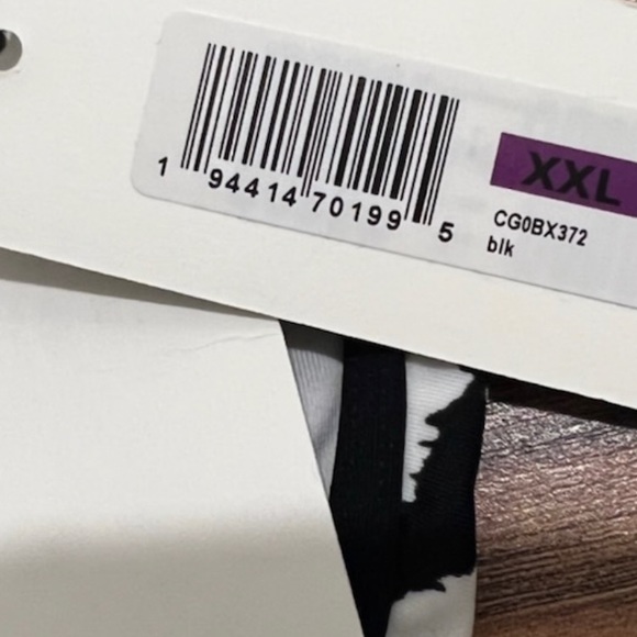 Bikini Calvin Klein One Shoulder Bikini Swim Set Animal Print Black White XXL - Picture 6 of 9